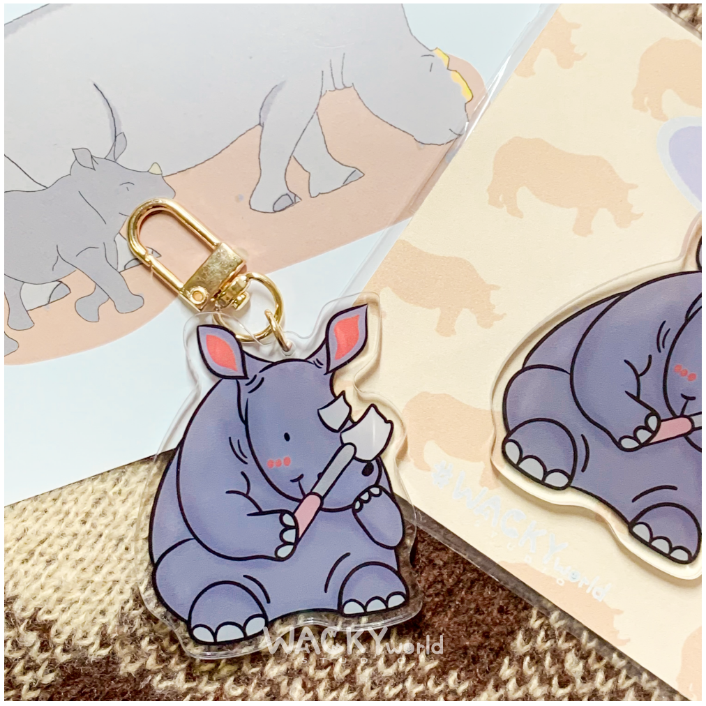Cute Rhino｜Keychain |