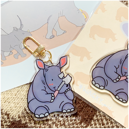 Cute Rhino｜Keychain |