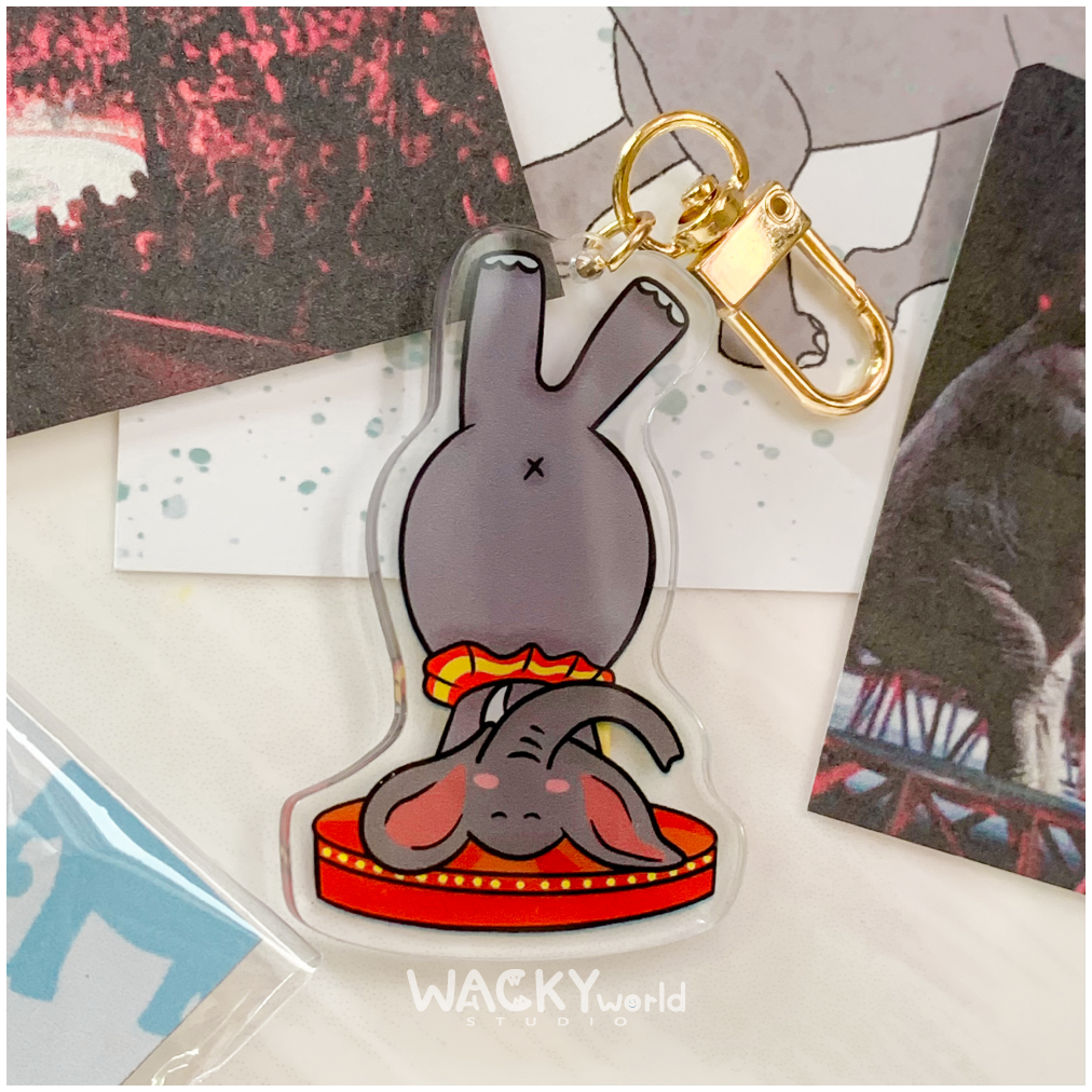 Handstand Elephant｜Keychain |