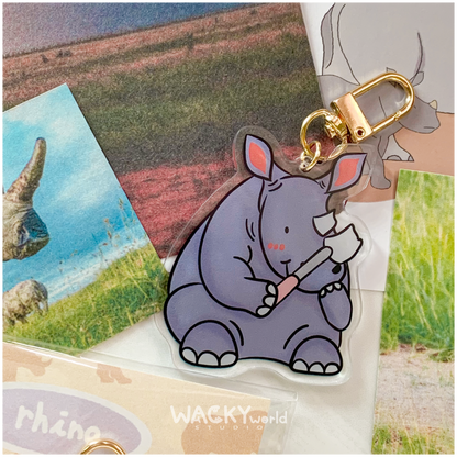 Cute Rhino｜Keychain |