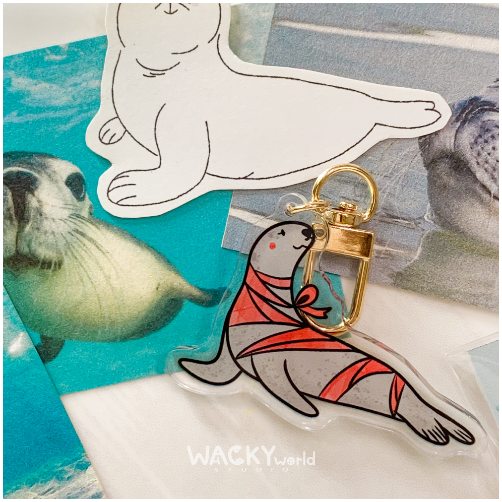 Ribbon Seal｜Keychain |