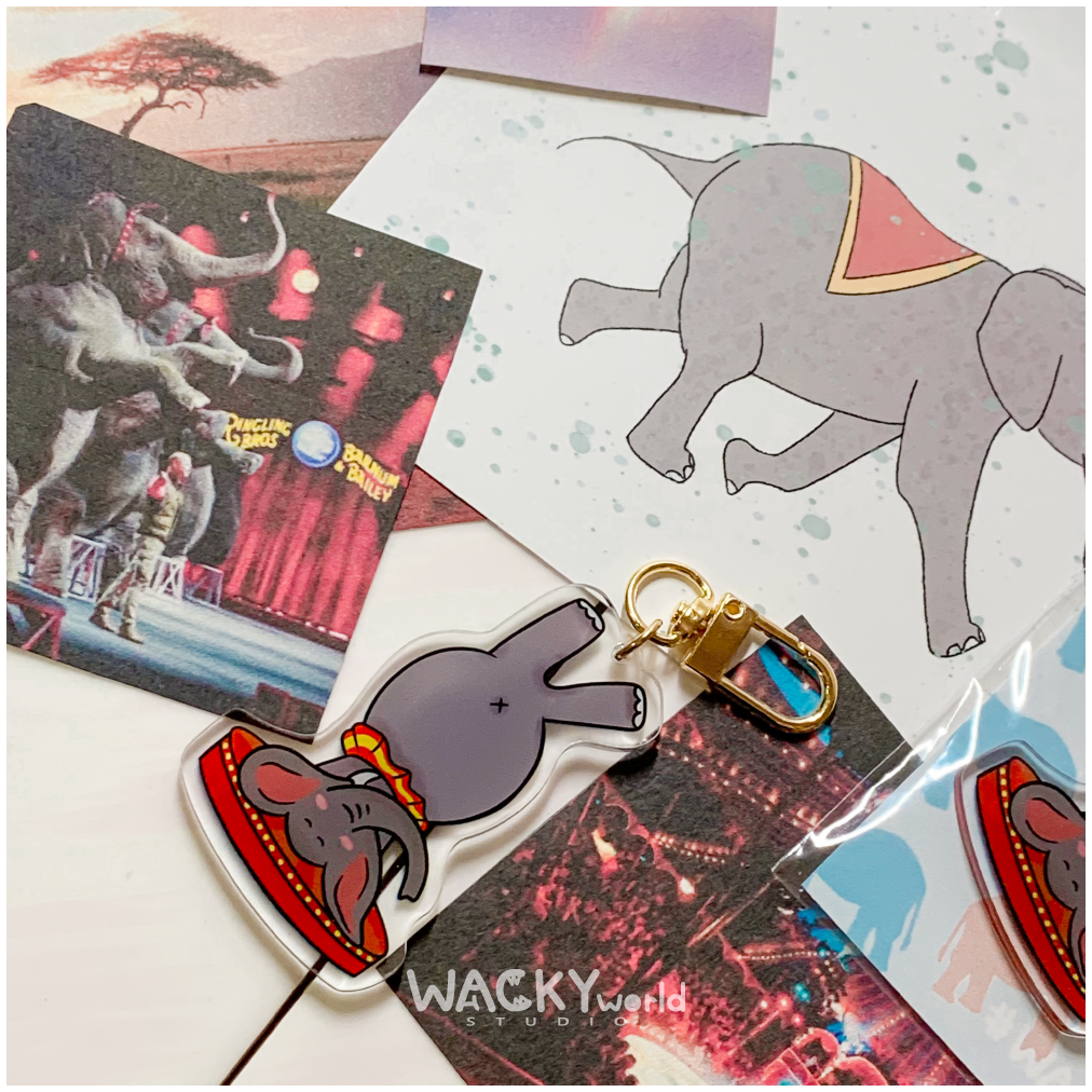 Handstand Elephant｜Keychain |