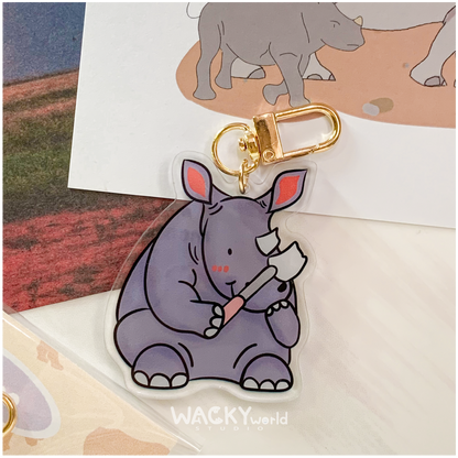 Cute Rhino｜Keychain |