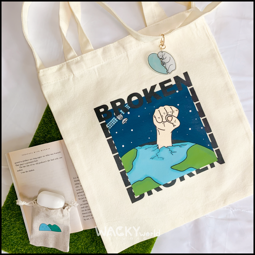 Broken Earth Canvas Tote Bag