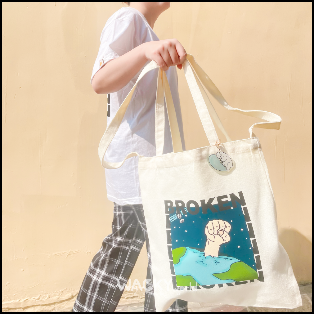 Broken Earth Canvas Tote Bag