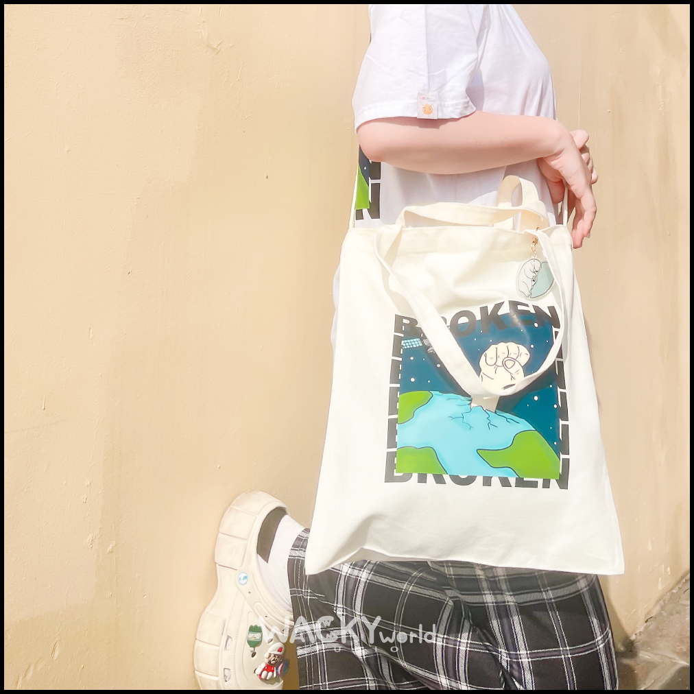 Broken Earth Canvas Tote Bag