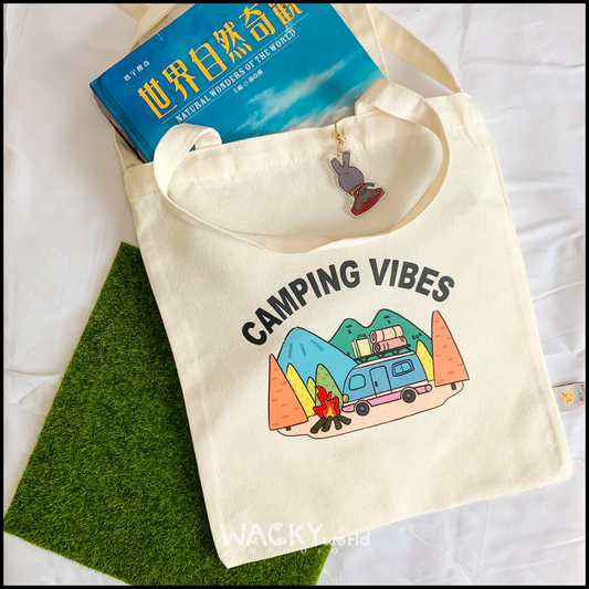 Camping Vibes Canvas Tote Bags