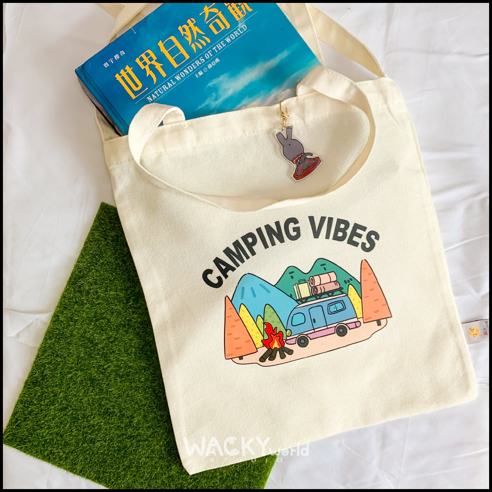 Camping Vibes Canvas Tote Bags