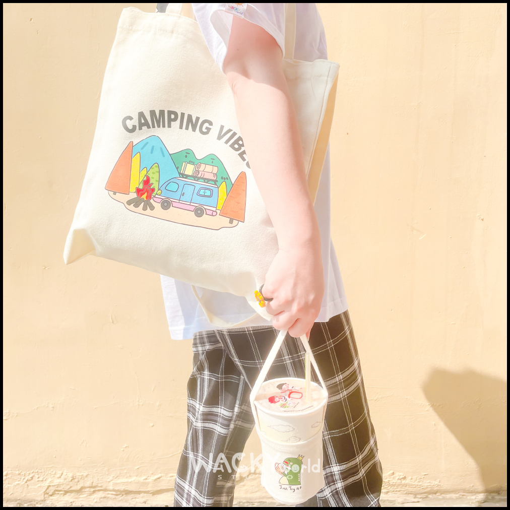 Camping Vibes Canvas Tote Bags