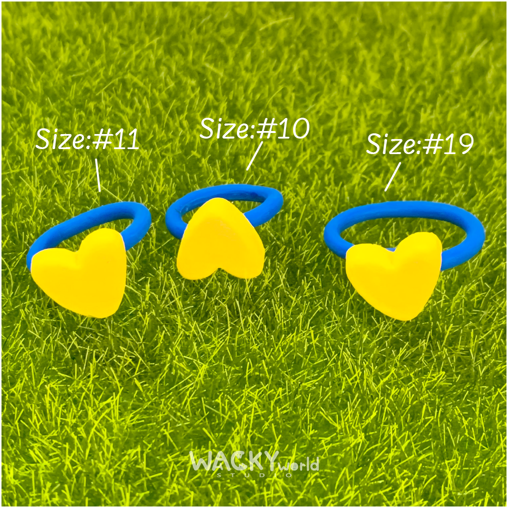 Yellow Heart Rings