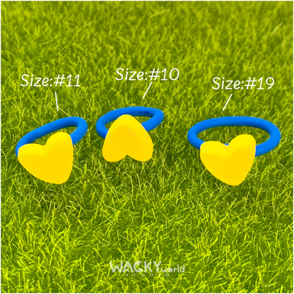 Yellow Heart Rings