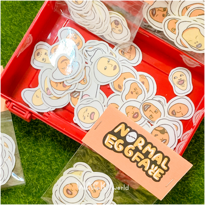 A Normal Egg Face Stickers