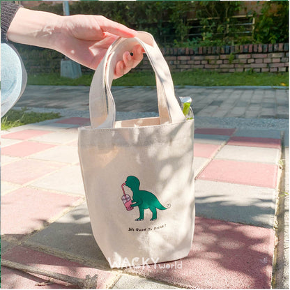 It's Good To Drink?｜Dinosaur Canvas bag |