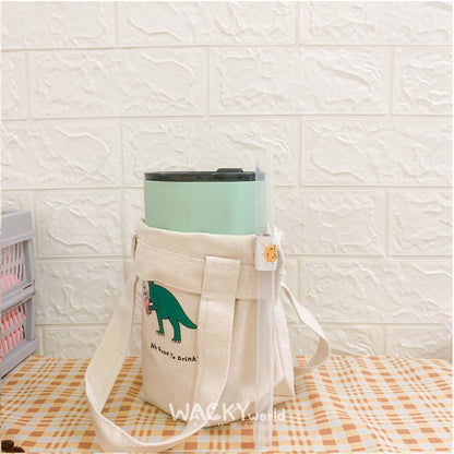 It's Good To Drink?｜Dinosaur Canvas bag |