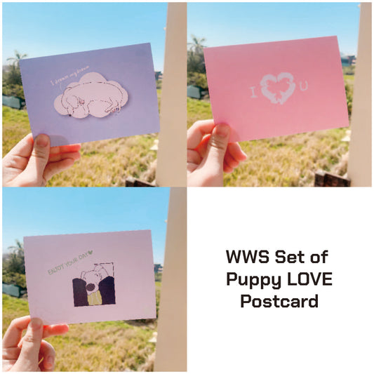 Postcard Set of Puppy Love